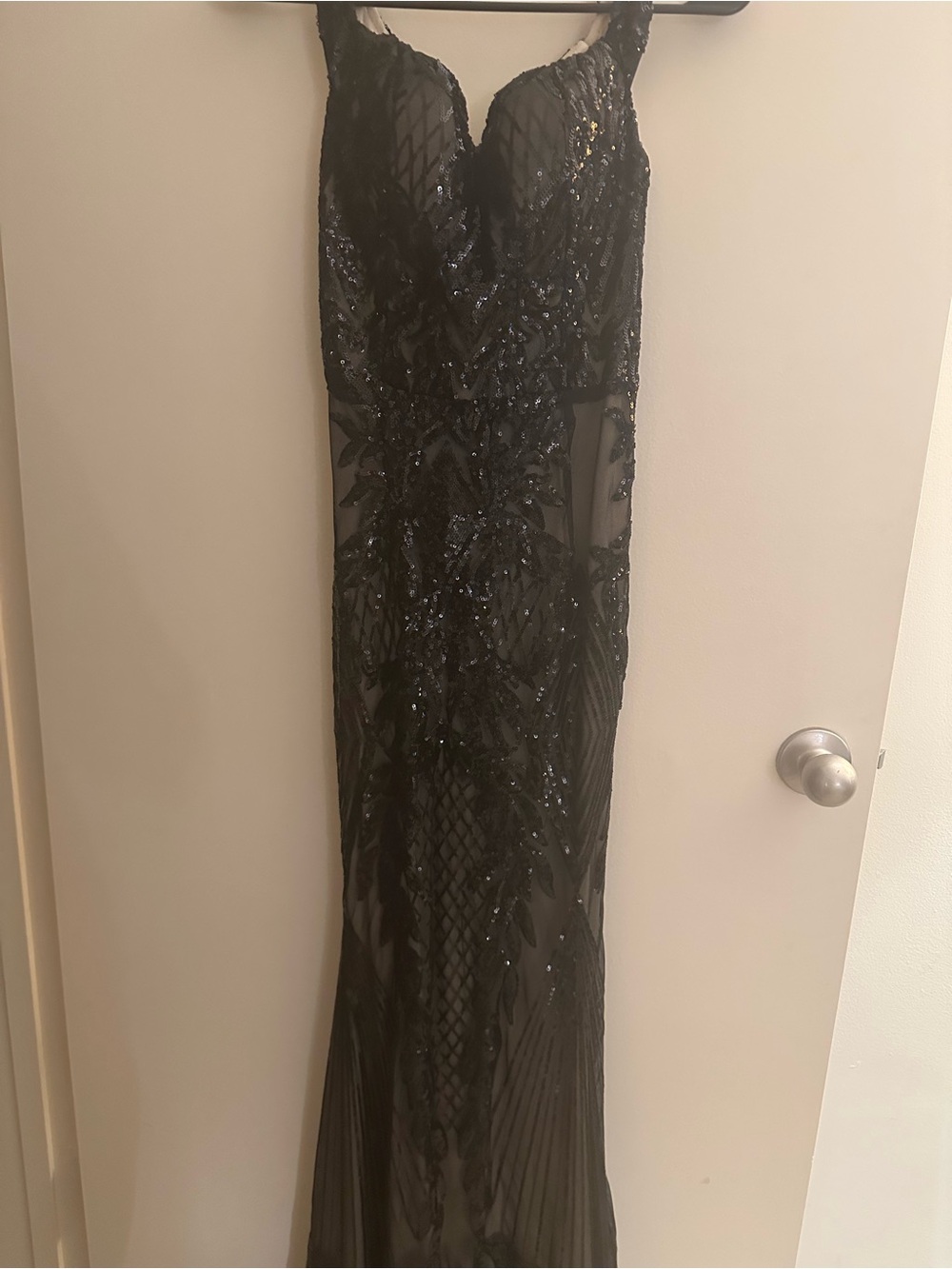 Fashion Nova Black Sequin Bustier Dress